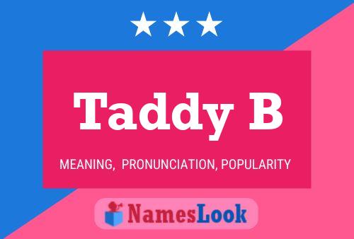 Постер имени Taddy B