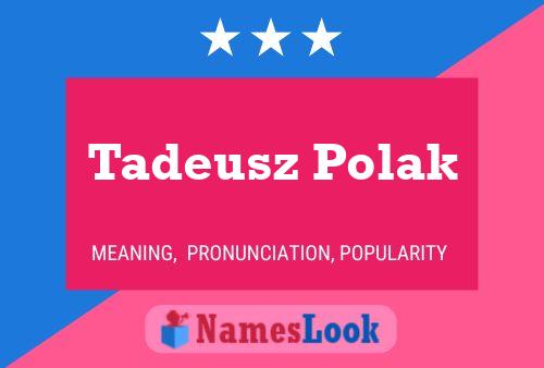 Постер имени Tadeusz Polak