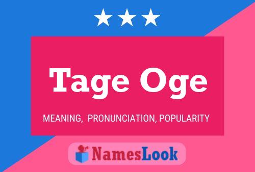 Постер имени Tage Oge