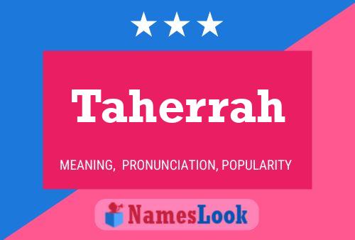 Постер имени Taherrah