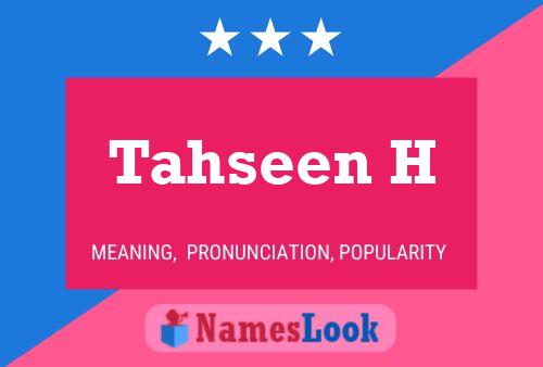 Постер имени Tahseen H