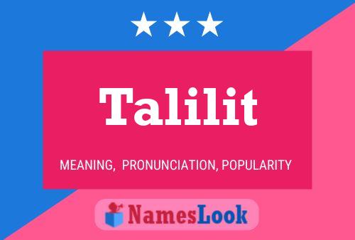 Постер имени Talilit