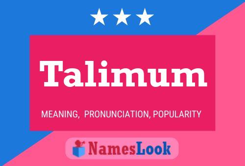 Постер имени Talimum