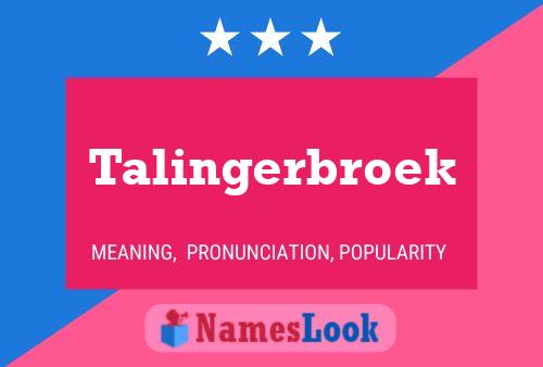 Постер имени Talingerbroek