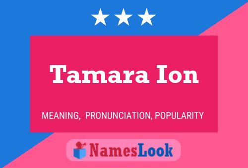 Постер имени Tamara Ion