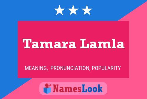 Постер имени Tamara Lamla