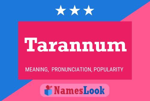 Постер имени Tarannum