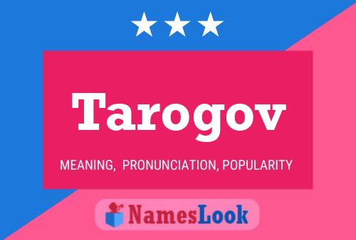 Постер имени Tarogov