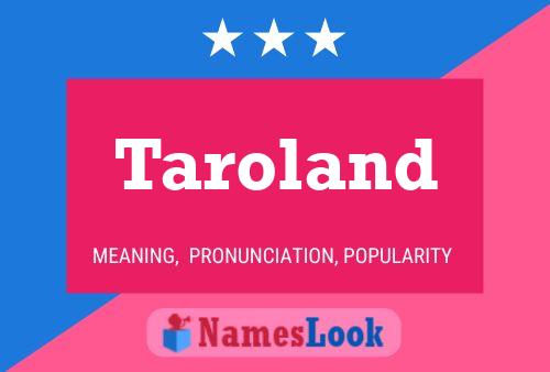 Постер имени Taroland