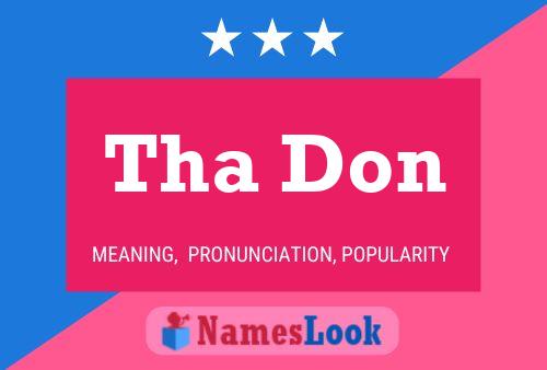 Постер имени Tha Don