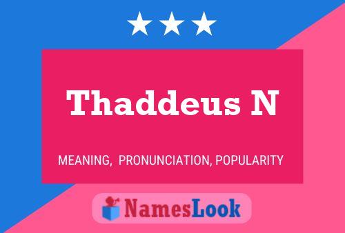 Постер имени Thaddeus N