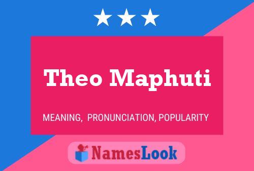 Постер имени Theo Maphuti