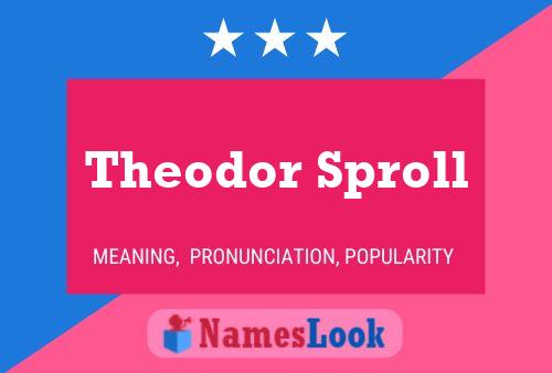 Постер имени Theodor Sproll