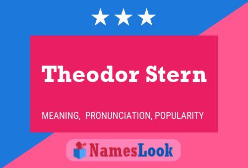 Постер имени Theodor Stern