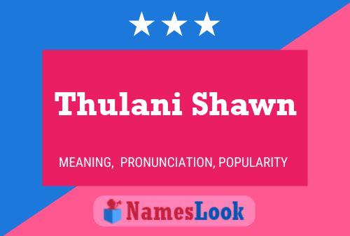 Постер имени Thulani Shawn