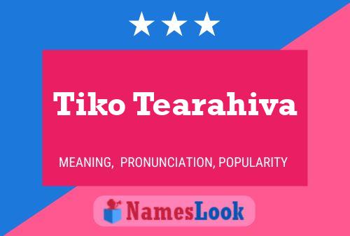 Постер имени Tiko Tearahiva