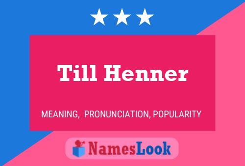 Постер имени Till Henner