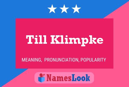 Постер имени Till Klimpke