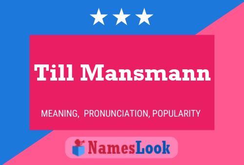 Постер имени Till Mansmann