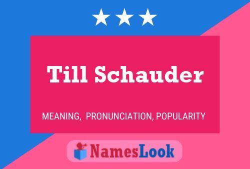 Постер имени Till Schauder