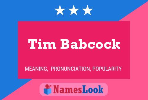 Постер имени Tim Babcock