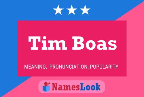 Постер имени Tim Boas