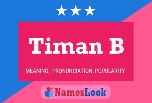 Постер имени Timan B