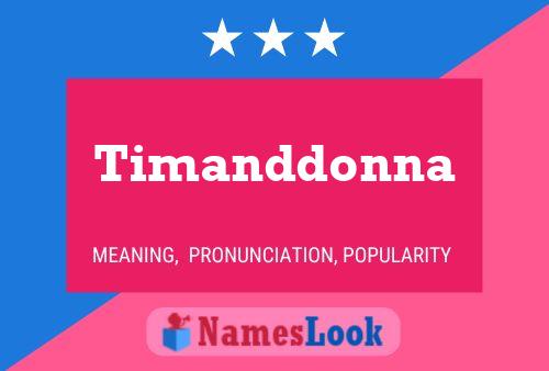 Постер имени Timanddonna