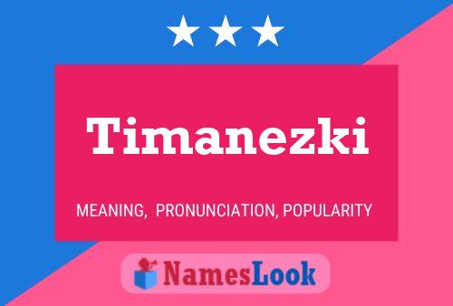 Постер имени Timanezki