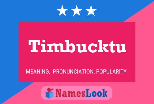 Постер имени Timbucktu