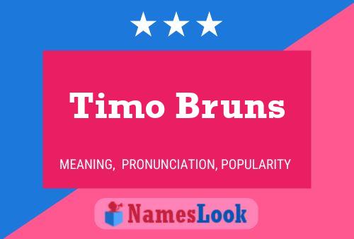 Постер имени Timo Bruns