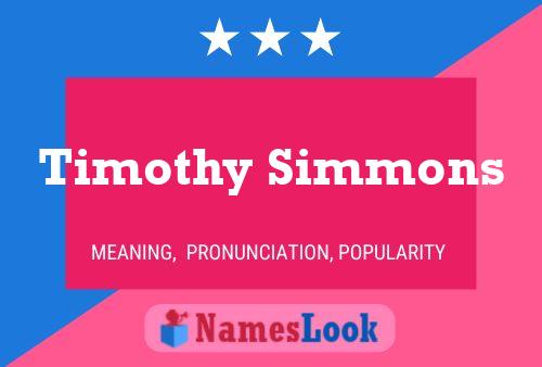 Постер имени Timothy Simmons