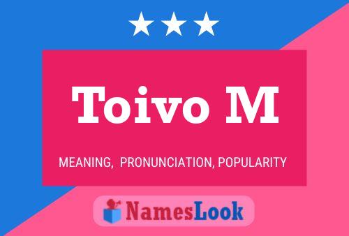 Постер имени Toivo M