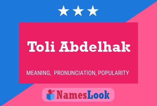 Постер имени Toli Abdelhak