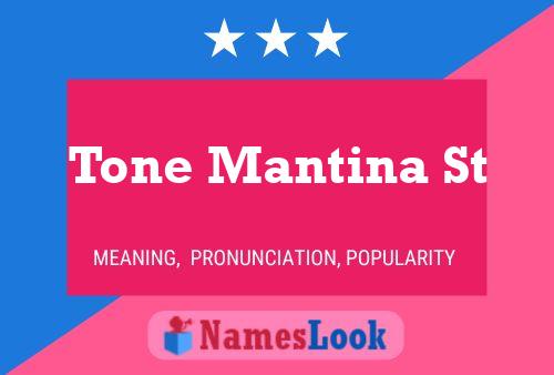 Постер имени Tone Mantina St