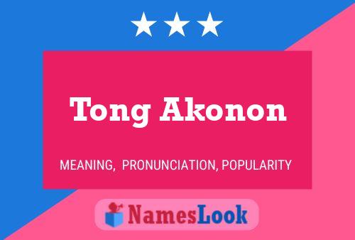 Постер имени Tong Akonon