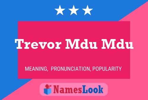 Постер имени Trevor Mdu Mdu