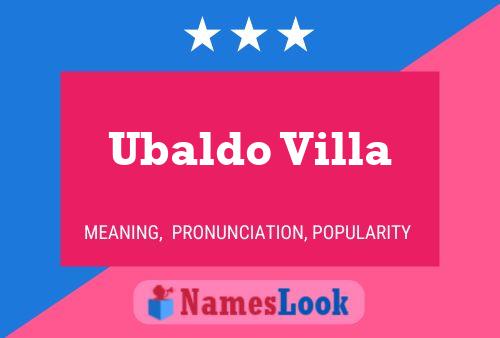 Постер имени Ubaldo Villa