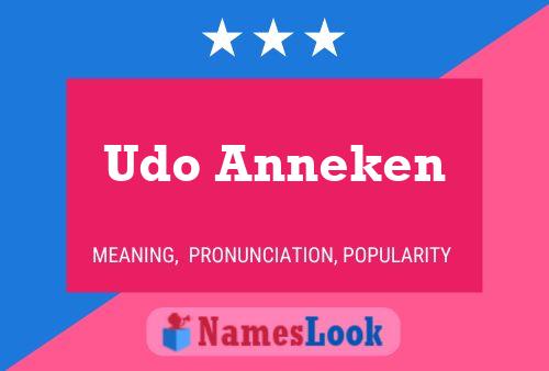 Постер имени Udo Anneken