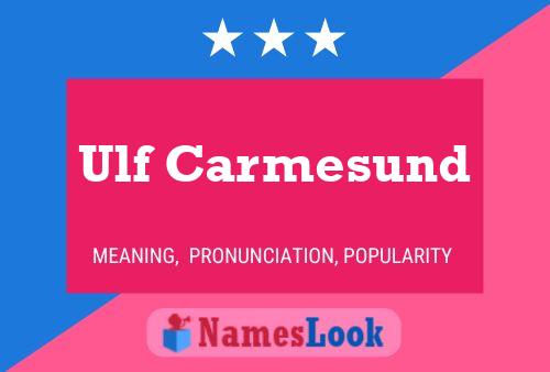 Постер имени Ulf Carmesund