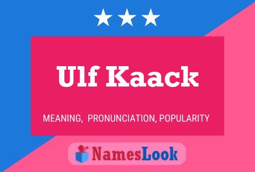 Постер имени Ulf Kaack