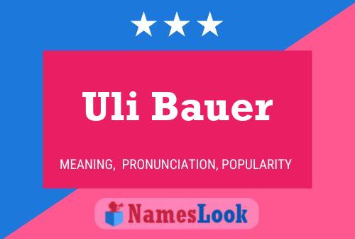 Постер имени Uli Bauer