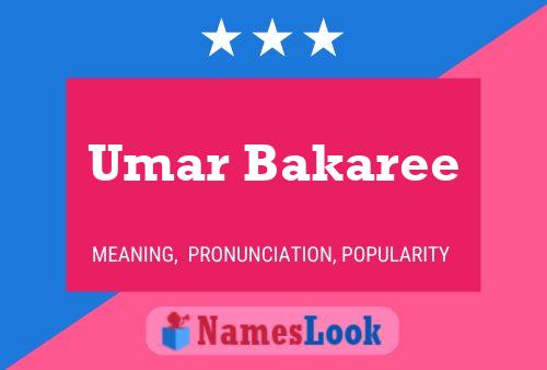 Постер имени Umar Bakaree