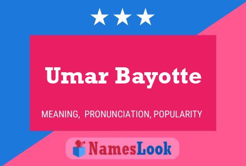 Постер имени Umar Bayotte