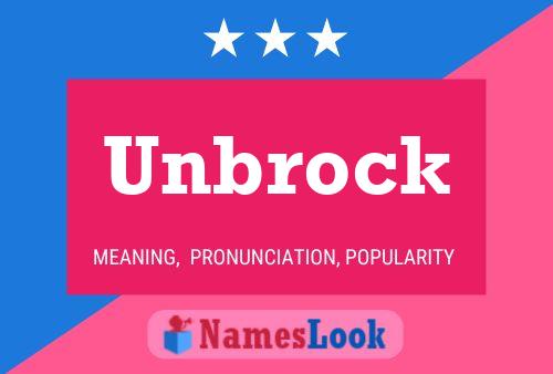 Постер имени Unbrock