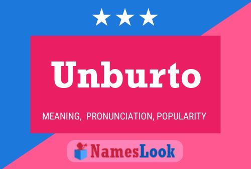 Постер имени Unburto