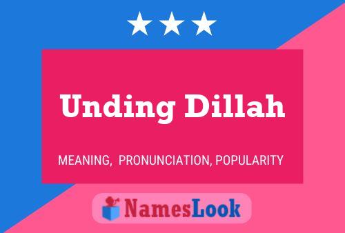 Постер имени Unding Dillah