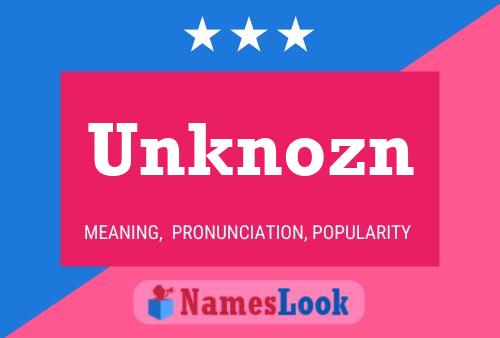 Постер имени Unknozn