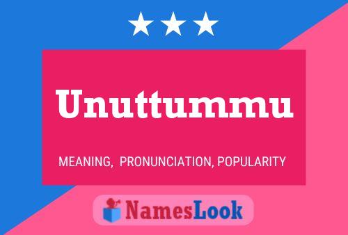 Постер имени Unuttummu