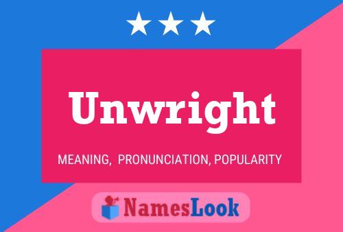 Постер имени Unwright